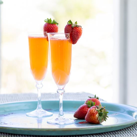 Strawberry Ginger Bellini - Recipe photo by sidewalkshoes