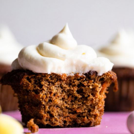 Gluten Free Carrot Cake Cupcakes - Recipe photo by foodfaithfitness