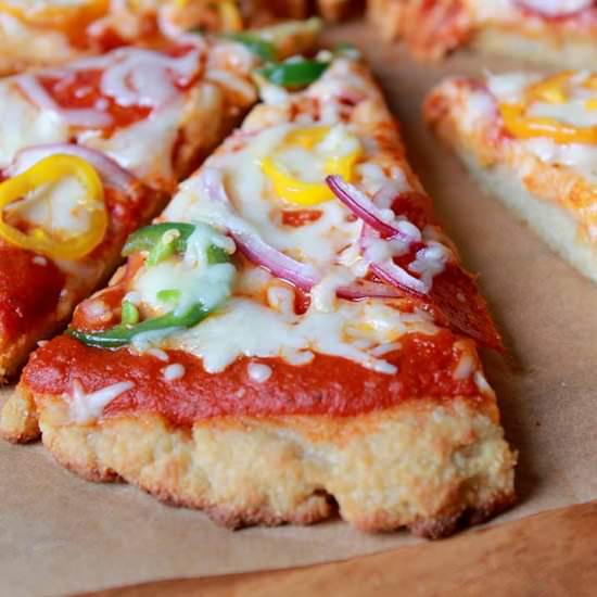 Low Carb Yeast Bread Pizza Dough - Recipe photo by Resolution Eats