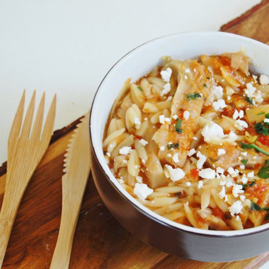 Leek And Mushroom Giouvetsi - Recipe photo by cookandfeed