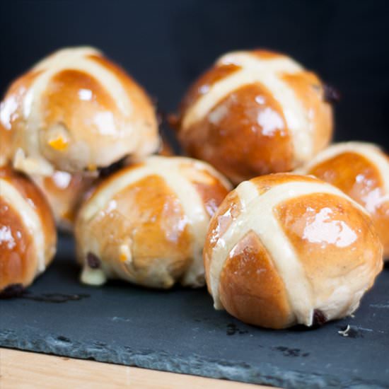Homemade Hot Cross Buns - Recipe photo by The Yum Yum Club