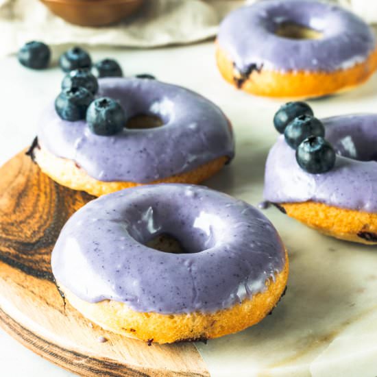 Blueberry Pineapple Vegan Donuts - Recipe photo by piesandtacos