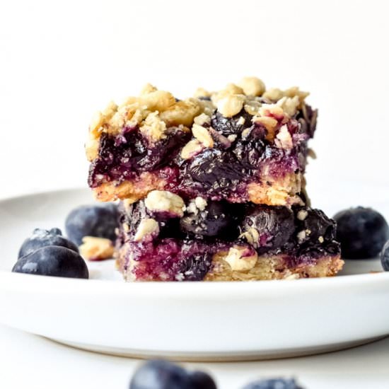 Blueberry Oatmeal Bars - Recipe photo by stressbaking