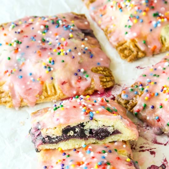 Blueberry Pop Tarts - Recipe photo by The Desserted Girl