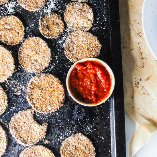 Baked Eggplant Zucchini Fritters - Recipe photo by honestlyfitness