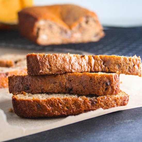 Healthy Banana Bread With Chocolate - Recipe photo by honestlyfitness