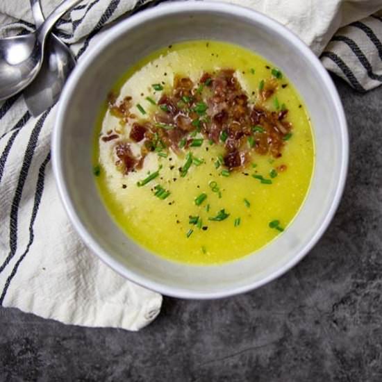 Leek and Yukon Gold Potato Soup - Recipe photo by theseasonaljunkie