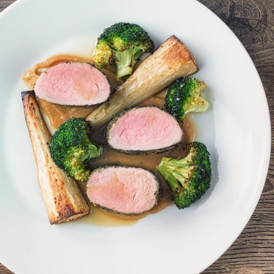 Roast Pork Fillet with Baked Apple - Recipe photo by Brian Jones