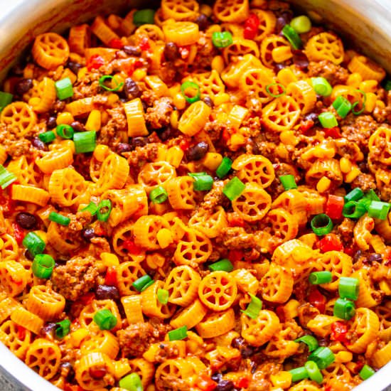 Beef Taco Pasta Skillet - Recipe photo by Averie