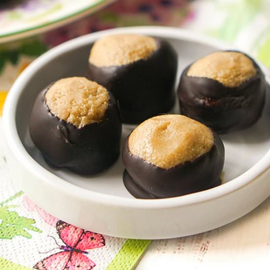 Low Carb Buckeye Candy – nut free - Recipe photo by MyLifeCookbook
