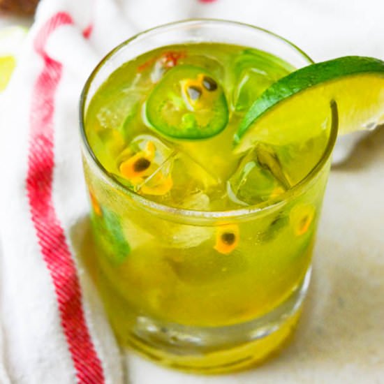 Spicy Passion Fruit Margarita - Recipe photo by garlic and zest