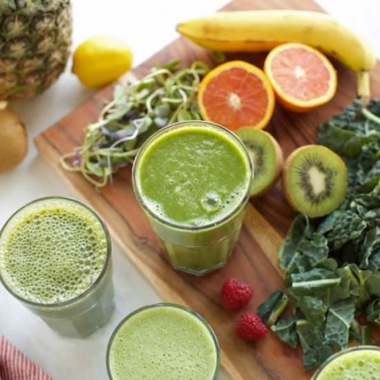 Easy Green Smoothies for Beginners - Recipe photo by Seasonal Cravings
