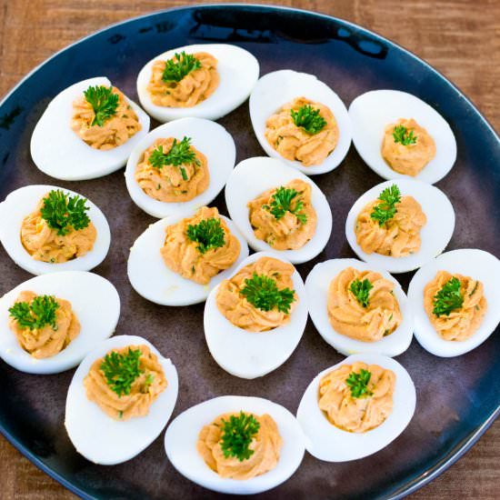 Stuffed eggs - Recipe photo by Uit de pan van San