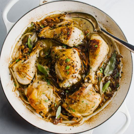 Moroccan Braised Chicken - Recipe photo by AimeeMarsLiving