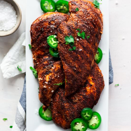 Grilled Harissa Chicken Breast - Recipe photo by poweredbymom