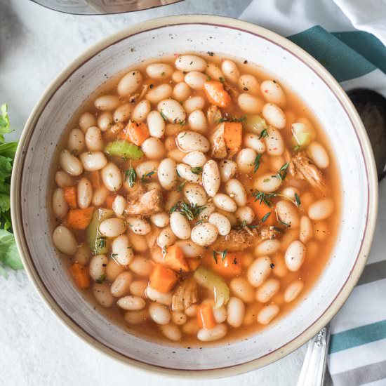Instant Pot Ham and Bean Soup - Recipe photo by amindfullmom