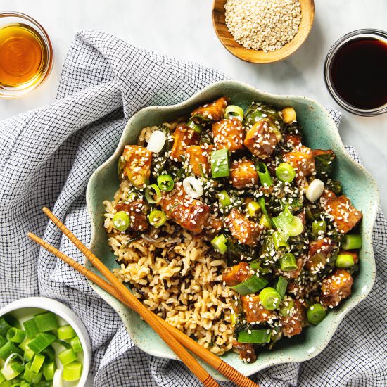 Crispy Sesame Tofu - Recipe photo by PicklesNHoney