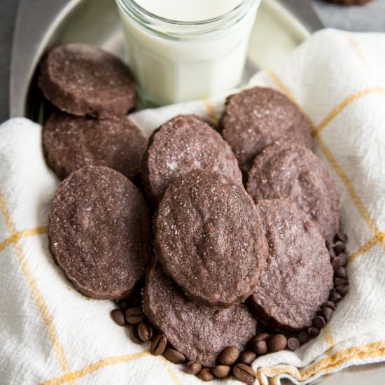 Chocolate Espresso Shortbread - Recipe photo by Wild wild whisk