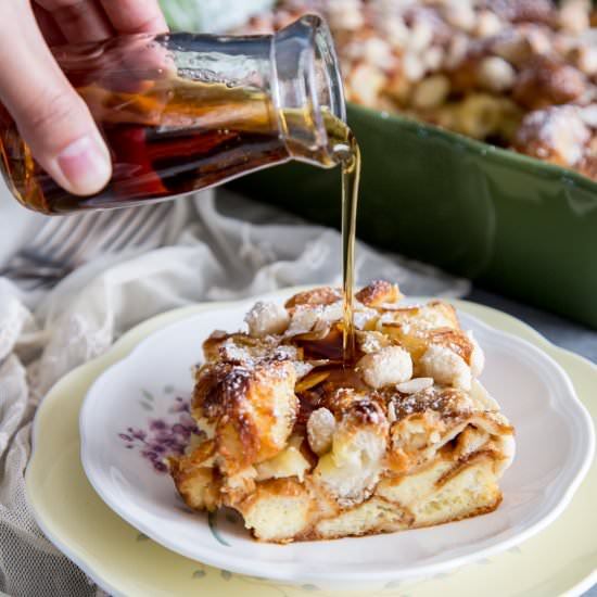 Almond Croissant French Toast Bake - Recipe photo by Wild wild whisk