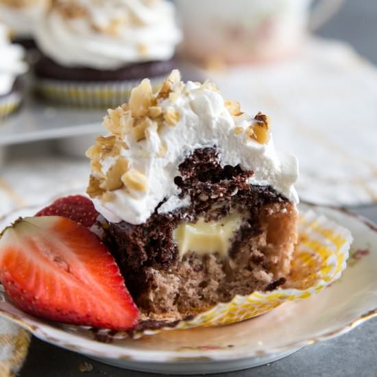 Banana Split Cupcakes - Recipe photo by Wild wild whisk