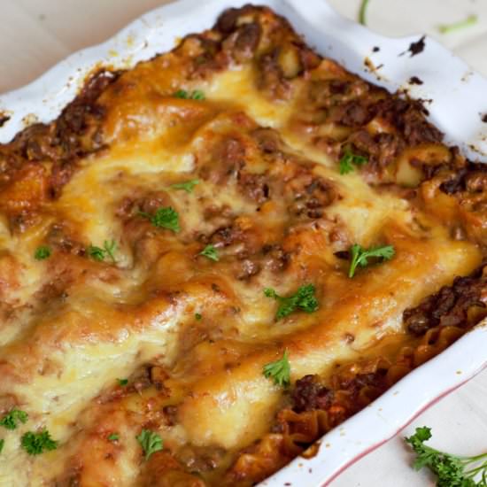Classic Meat Lasagna - Recipe photo by DeliciousbyDesign