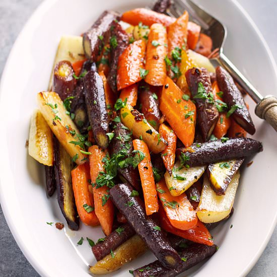 Honey Roasted Carrots - Recipe photo by Garden in the kitchen