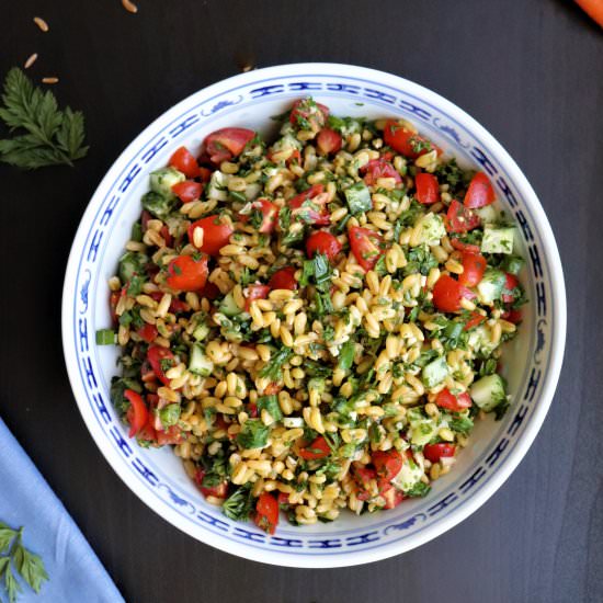Carrot Top Tabbouleh with Kamut - Recipe photo by veryveganval