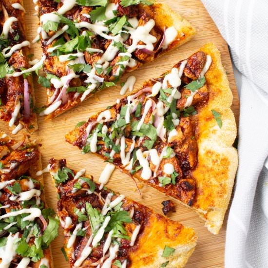 Vegan BBQ Chicken Pizza - Recipe photo by This Savory Vegan