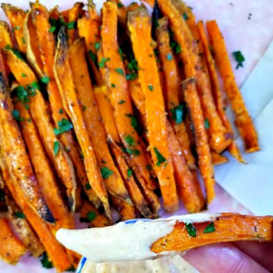Air Fryer Cajun Sweet Potato Fries - Recipe photo by Canadian Cooking Adventures