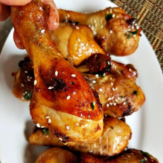 Air Fryer Asian Chicken Drumsticks - Recipe photo by Canadian Cooking Adventures