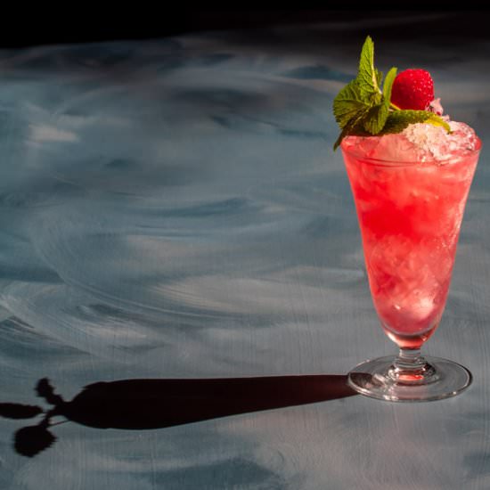 Raspberry lime gin fix cocktail - Recipe photo by peck of pickles
