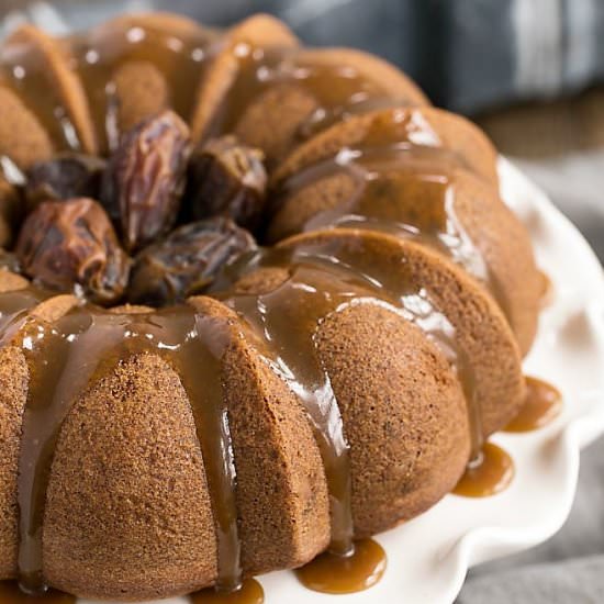 Caramel Topped Date Cake - Recipe photo by thatskinnychickcanbake