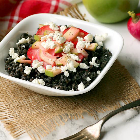 Braised Black Lentils - Recipe photo by DomesticDreamboat