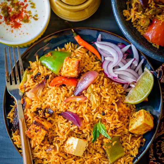 Tofu Tikka Biryani - Recipe photo by Herbivore Cucina