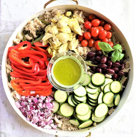 Provencal Pasta Salad - Recipe photo by greenschemetv