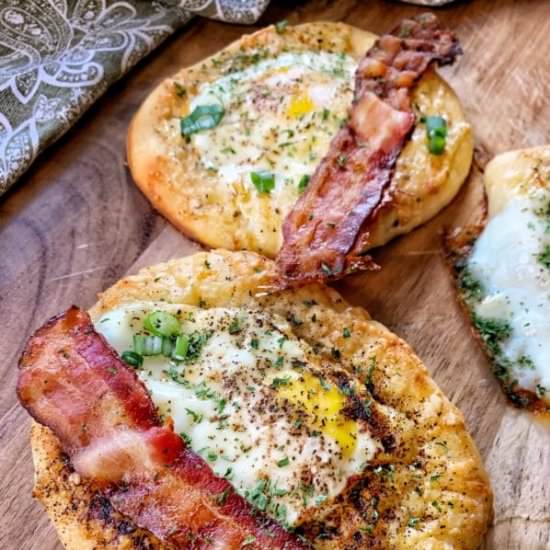 Bacon and Egg Sheet Pan Pastry - Recipe photo by Chateau Dumplings