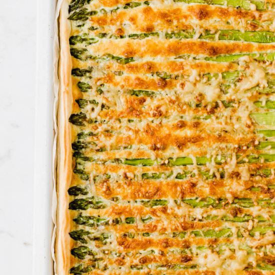 GREEN ASPARAGUS CHEESE TART - Recipe photo by aline_made