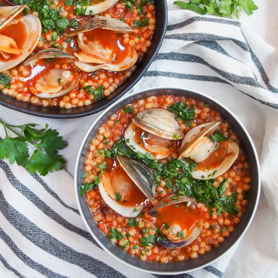 Sardinian fregola with clams - Recipe photo by carolinescooking