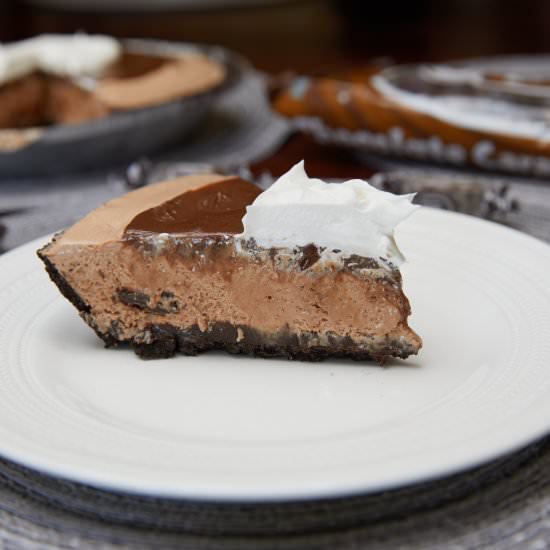 Frozen Chocolate Caramel Cream Pie - Recipe photo by TheKitchenWhisperer