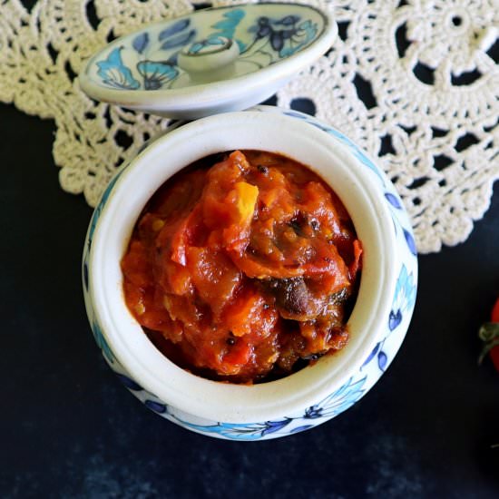 Tomato & Dates Chutney - Recipe photo by Rapti B