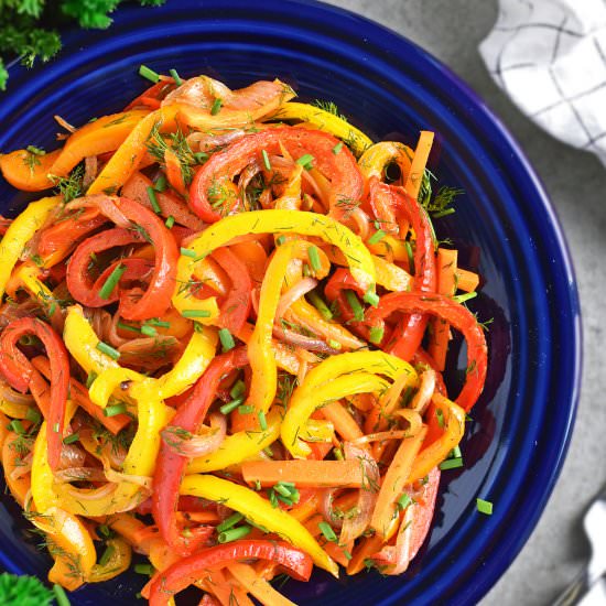 Oven Roasted Pepper Salad Recipe - Recipe photo by olgainthekitchen