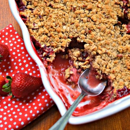 Strawberry Rhubarb Crumble - Recipe photo by Small Town Woman