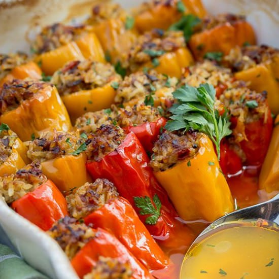 Stuffed Mini Peppers - Recipe photo by letthebakingbegin