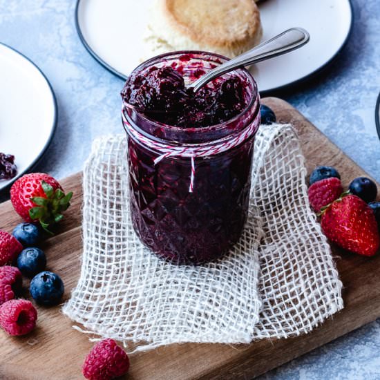 Small Batch Mixed Berry Jam - Recipe photo by kickassbaker