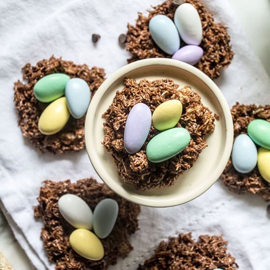 No-Bake Bird's Nest Cookies - Recipe photo by lemonsandbasil