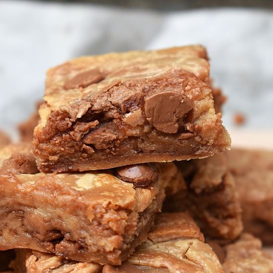 Condensed Milk Blondies - Recipe photo by lightscamerabake
