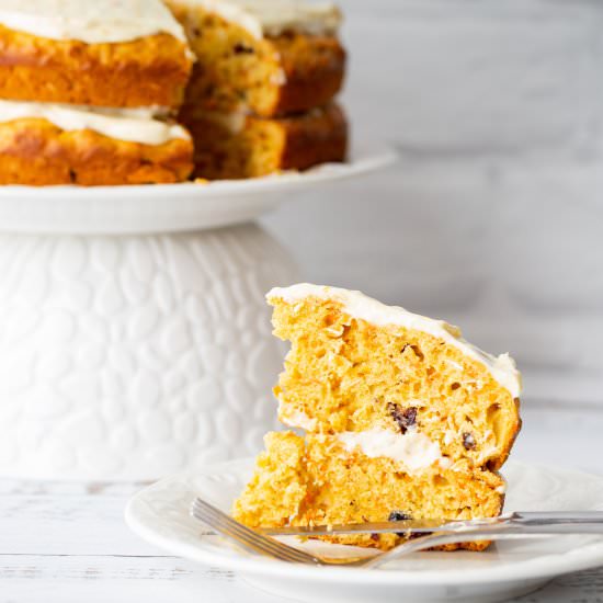 Carrot Cake with an Orange Twist - Recipe photo by skillets and pots