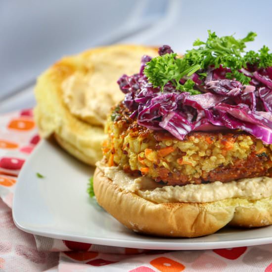 Carrot Halloumi Burger - Recipe photo by 1happykat