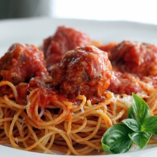 Homemade Spaghetti and Meatballs Re - Recipe photo by Cooking Frog