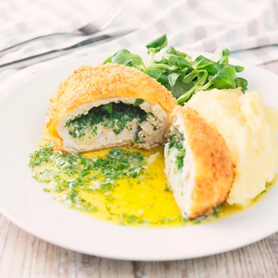Buttery Chicken Kiev with Mash - Recipe photo by Brian Jones